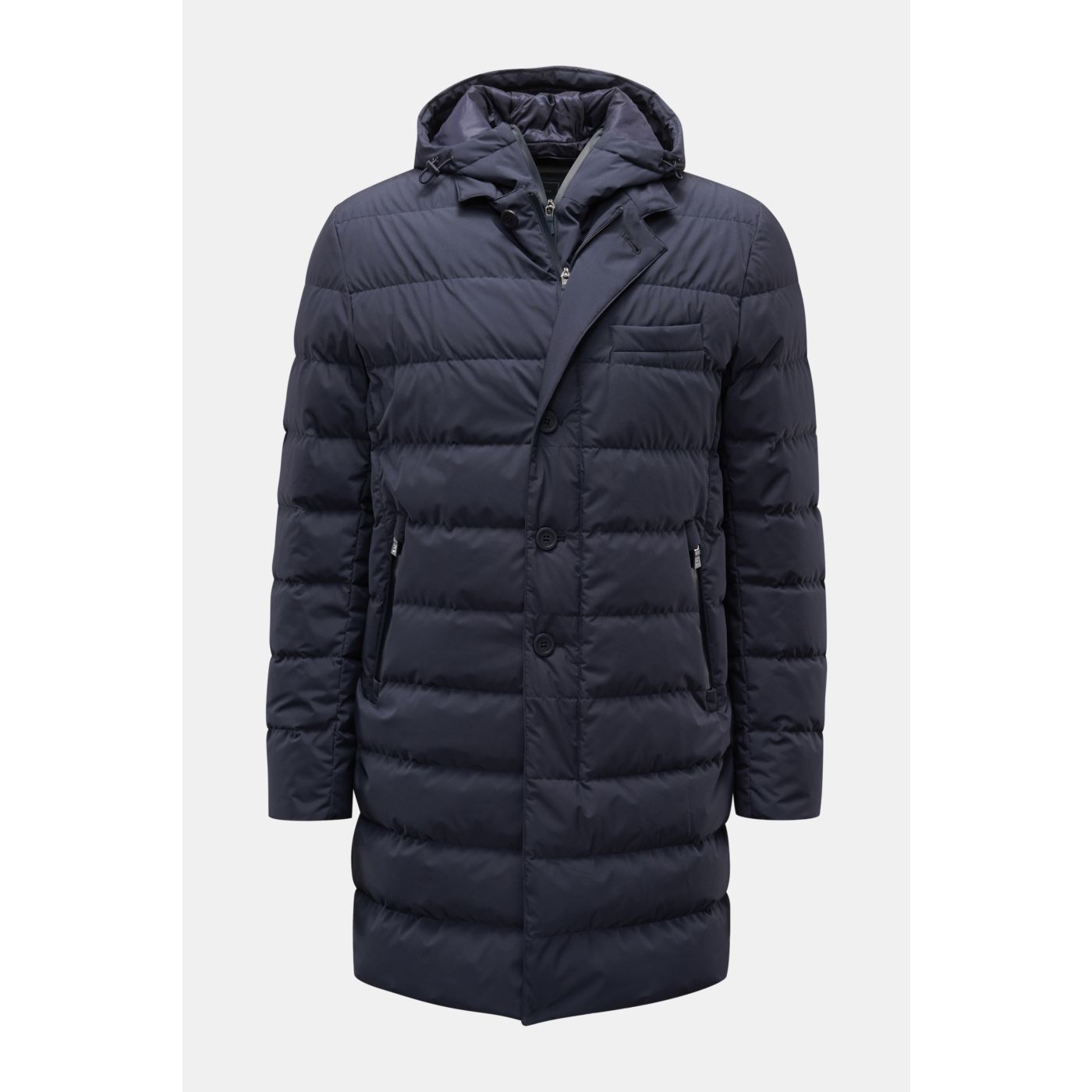 Herno Down New Herno Mens Polar-Tech Jacket Down Puffer Blue 58