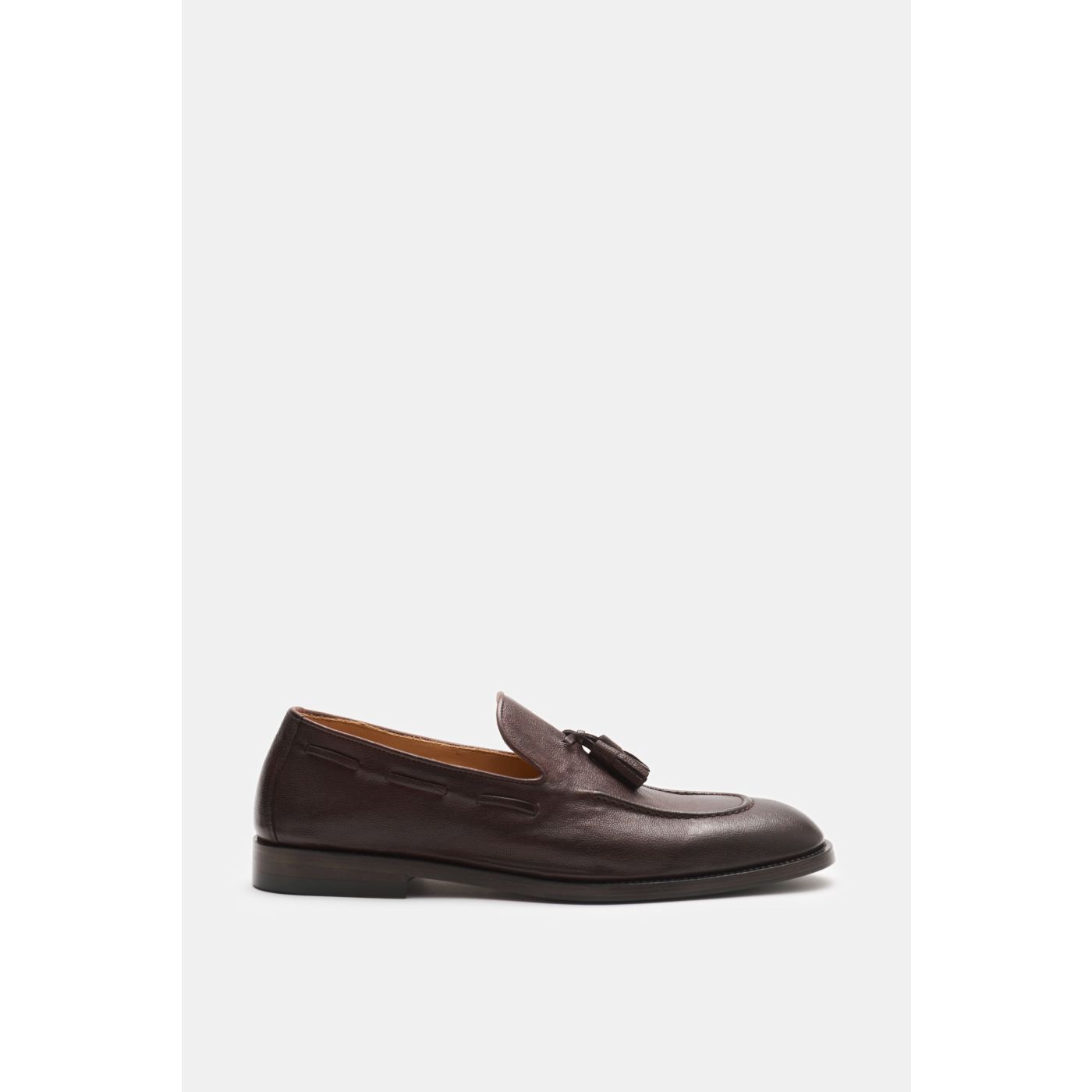 Bruno Premi Tassel Heeled Loafer Chestnut